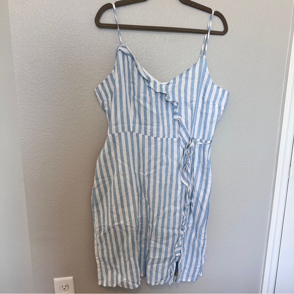 Modcloth Blue and White Striped Mini Dress